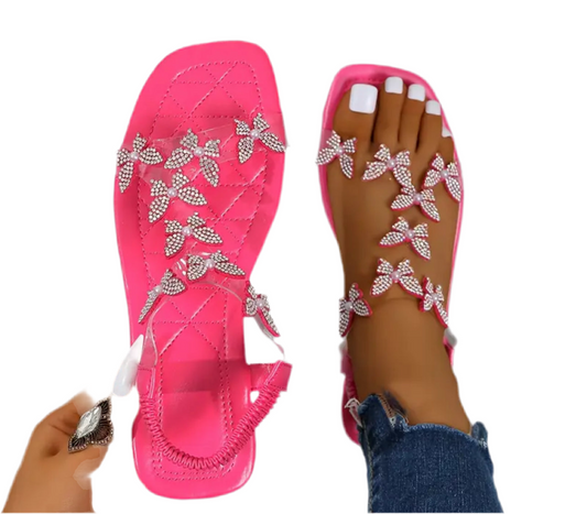 Sandale « butterfly pink »